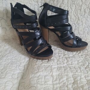 Report Black Strappy Heels